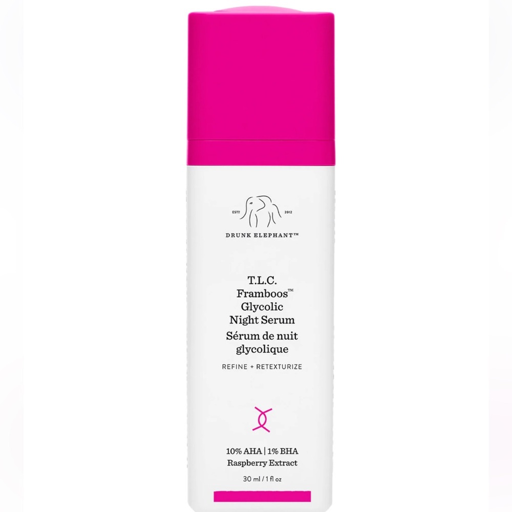 Drunk Elephant T.L.C. Framboos Glycolic Night Serum Brand New in Box